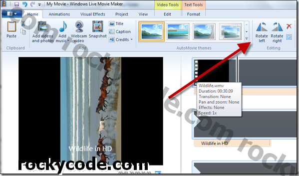 [Rask tips] Slik roterer du videoer ved å bruke Windows Movie Maker