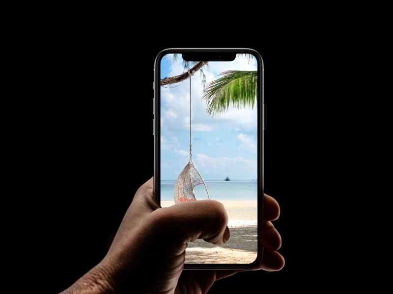 Atpalaiduojantis „iPhone“ paplūdimio ekrano užsklanda HD