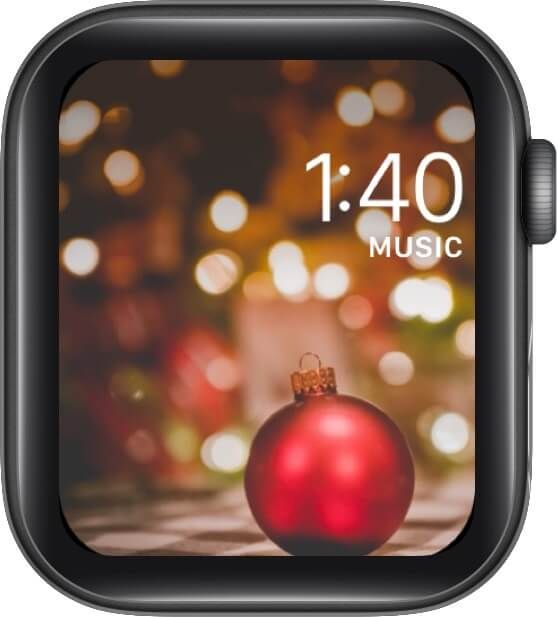 Boule de Noël pour Apple Watch