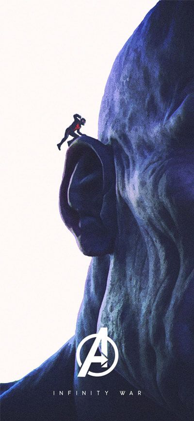 Antman geht in Ear of Thanos Artwork iPhone Hintergrundbilder
