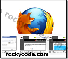 Aktivirajte sistem Windows Like Alt + Tab Thumbnail Predogled Preklopi za zavihke Firefox