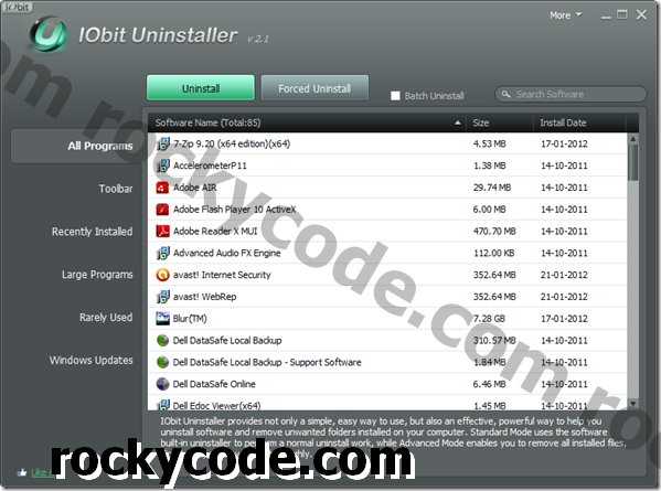 IObit Uninstaller 2でWindowsプログラムをバッチアンインストールする方法