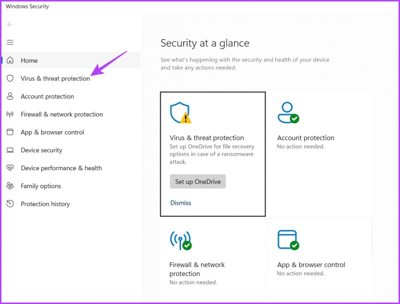   Virus- og trusselbeskyttelse i Windows Security