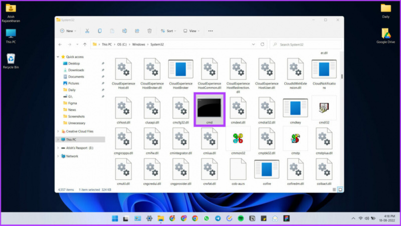   Windows Dosya Gezgini CMD dosyası