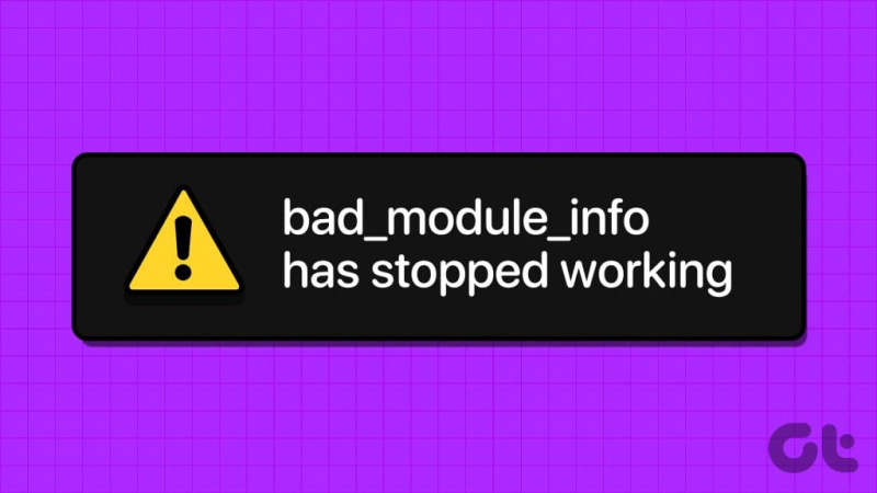 Les 5 principaux correctifs pour les informations incorrectes sur le module ont cessé de fonctionner sous Windows