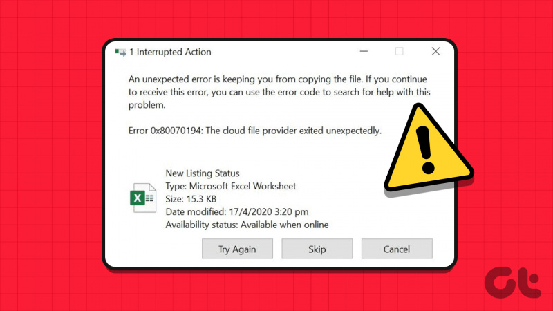 Πώς να διορθώσετε το σφάλμα OneDrive 0x80070194 στα Windows 11